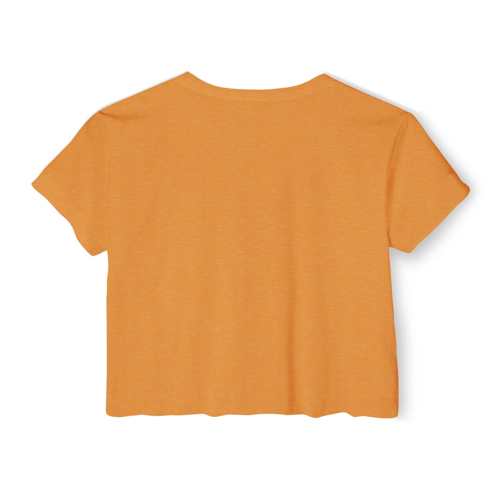 Crop Top — "Overstimulated but making it look cute" Graphic Floral Coffee Festival Tee