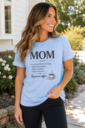 Mom Definition T-Shirt — Funny Mom Life Tee with Coffee & Kid Icons, Perfect Mother's Day Gift