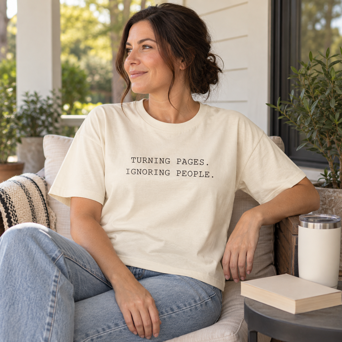 T-Shirt — "Turning Pages. Ignoring People." Booklover Tee