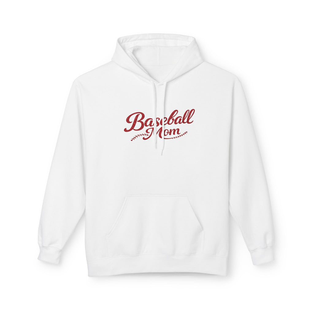 Baseball Mom Fleece Hoodie — Funny Comfy Mom Sweatshirt