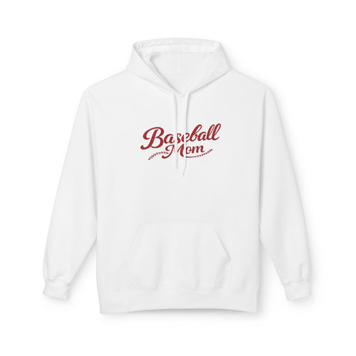 Baseball Mom Fleece Hoodie — Funny Comfy Mom Sweatshirt
