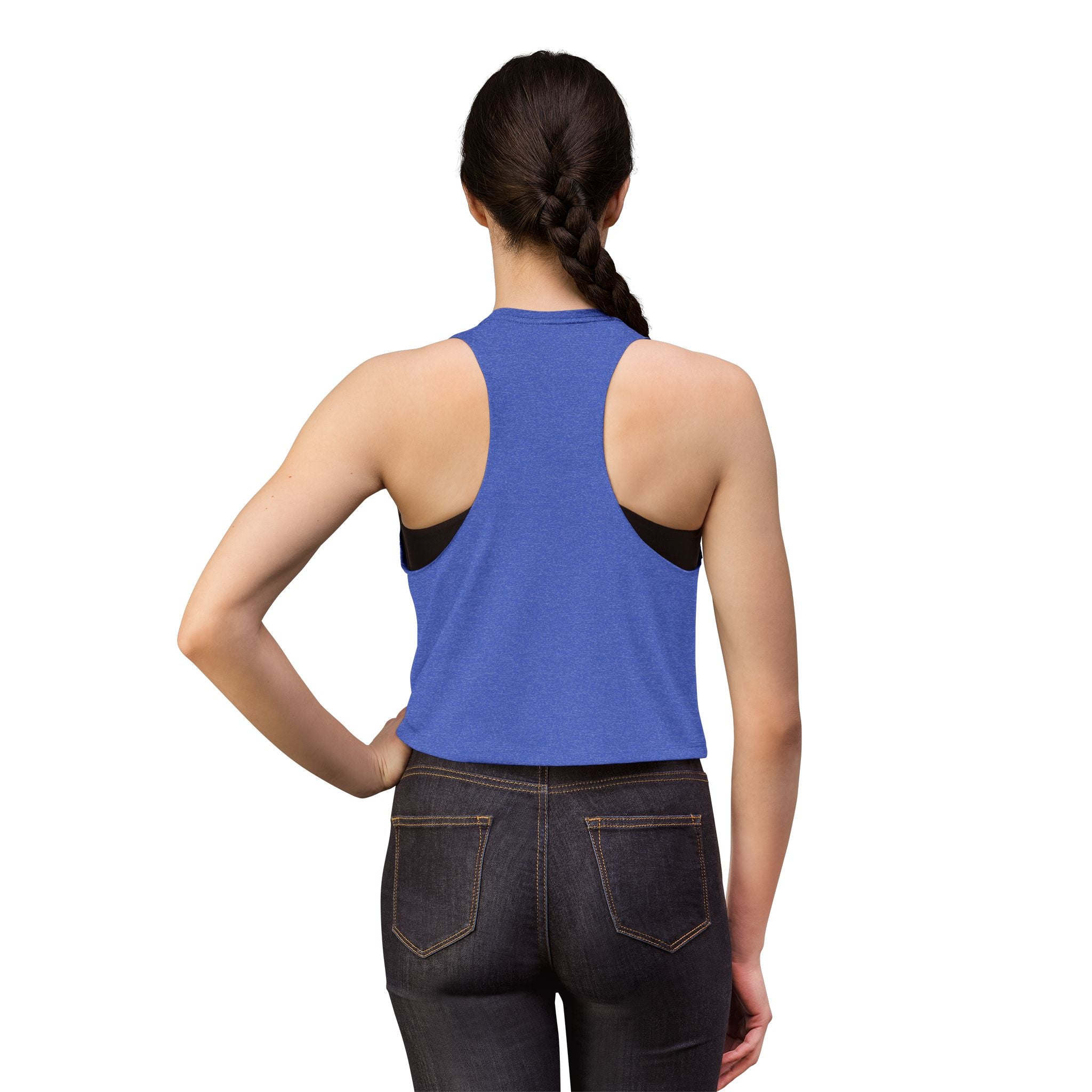 Crop Top — "Livin' on a Prayer and Coffee" Oversimulated Mom Graphic