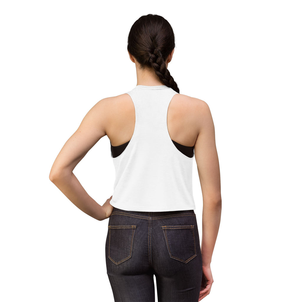 Crop Top — "Livin' on a Prayer and Coffee" Oversimulated Mom Graphic