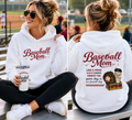 Baseball Mom Fleece Hoodie — Funny Comfy Mom Sweatshirt